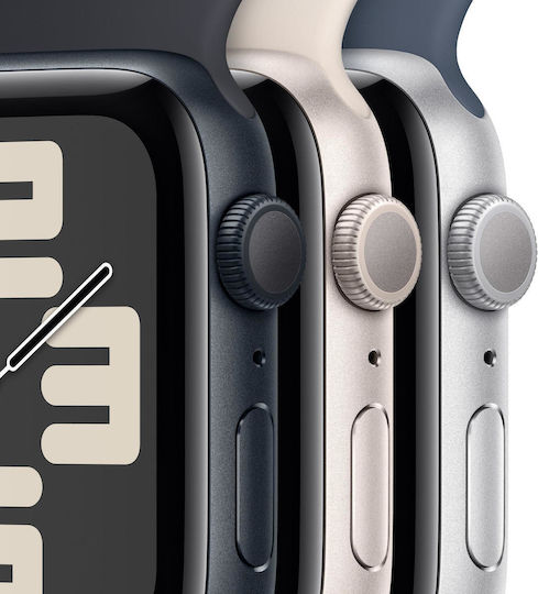 Apple Watch SE 2023 Aluminium 40mm Waterproof with Heart Rate Monitor (Silver with Winter Blue Sport Loop) view 4
