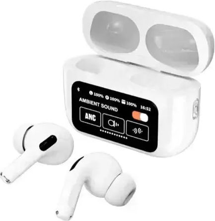 A9 Pro In-ear Bluetooth Handsfree Earphones with Sweat Resistance and Charging Case White view 4