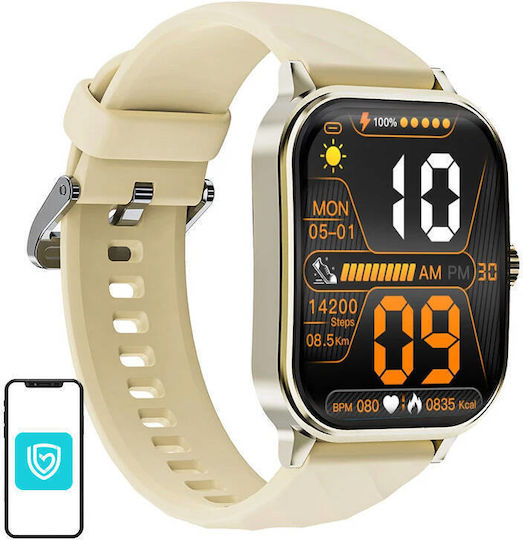 BlitzWolf BW-HL5 Smartwatch with Heart Rate Monitor (Gold) vista 2