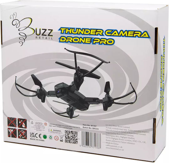 Buzz Retail Thunder Camera Drone Pro Drone 2.4 GHz with Camera vista 3