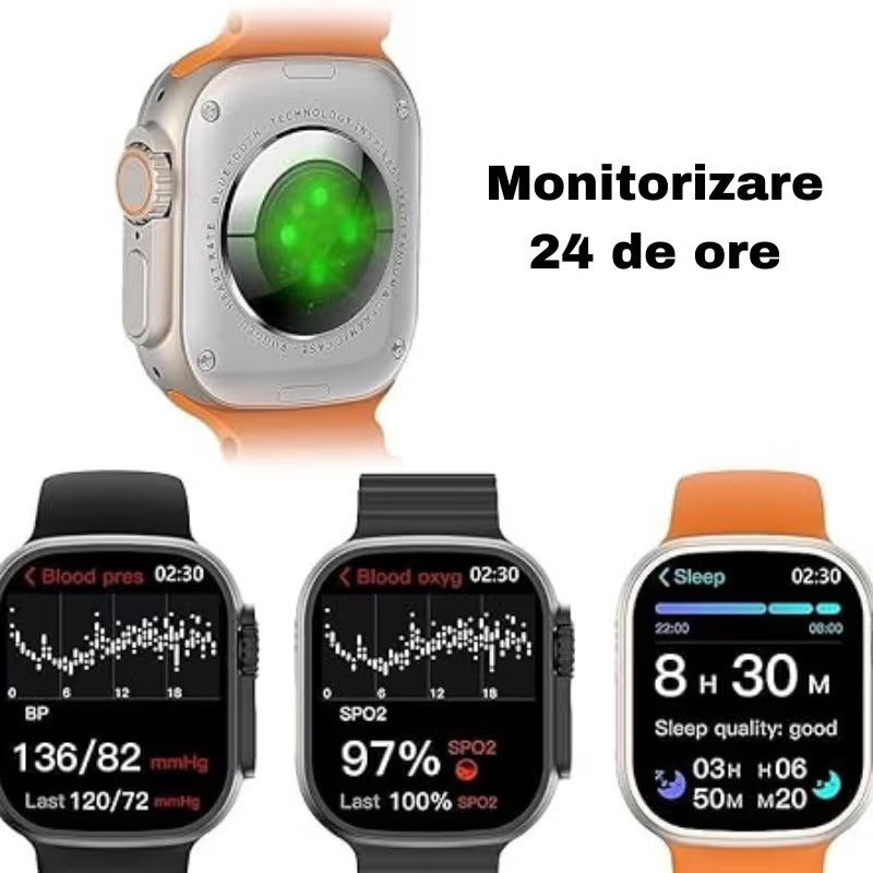 Extra Strap Aluminium Smartwatch with Heart Rate Monitor (Silver - Large) view 8