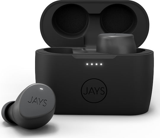 Jays m-Seven True In-ear Bluetooth Handsfree Earphones with Sweat Resistance and Charging Case Gray