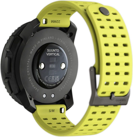 Suunto Vertical Stainless Steel 49mm Smartwatch with Heart Rate Monitor (Black Lime) view 3