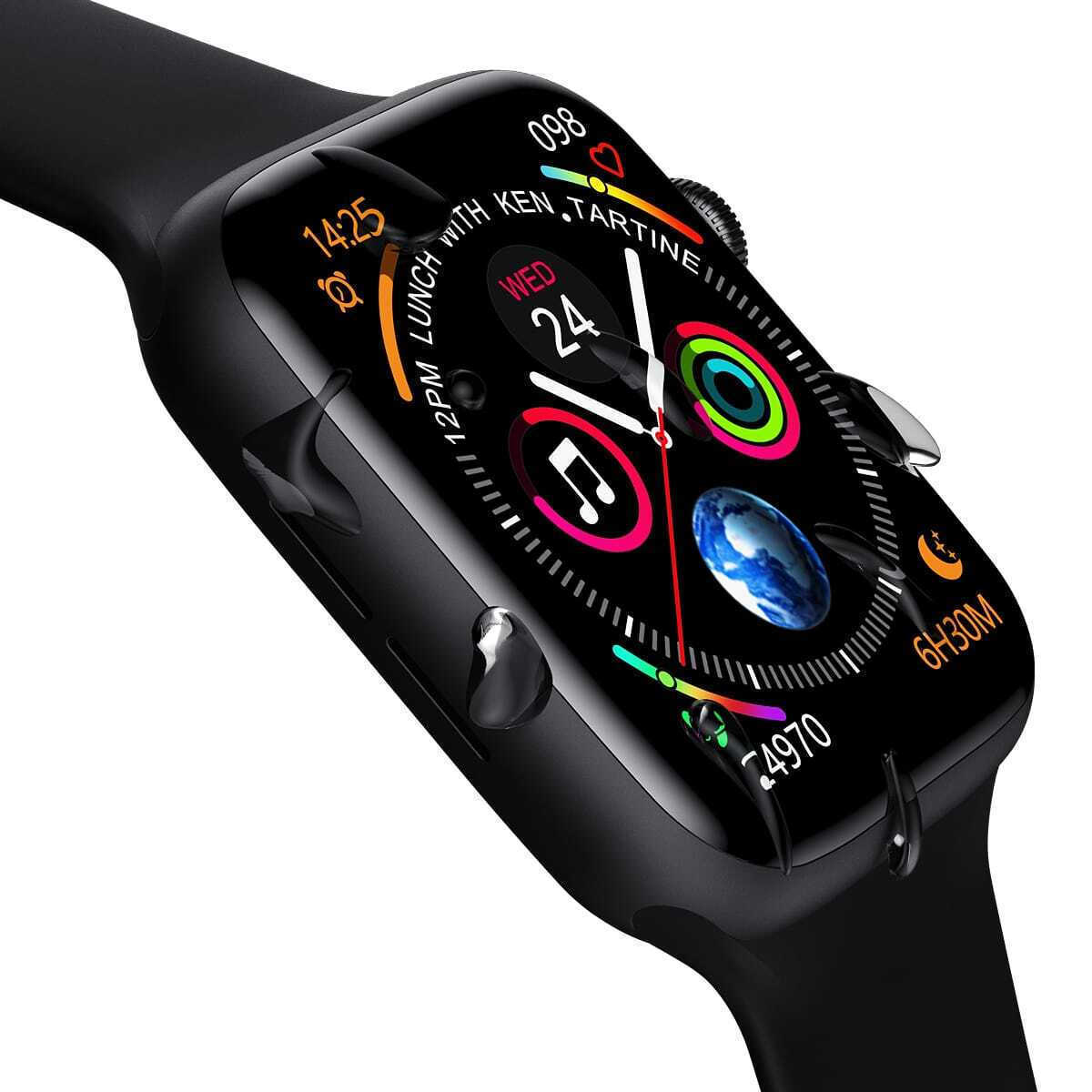 WearFiT Aluminium Smartwatch with Heart Rate Monitor (Black) vista 3