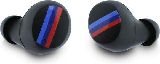 BMW Metal Logo In-ear Bluetooth Handsfree Headphones with Sweat Resistance and Charging Case Blue view 5