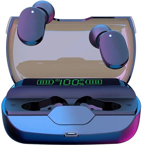 In-ear Bluetooth Handsfree Earphones with Charging Case Black view 1