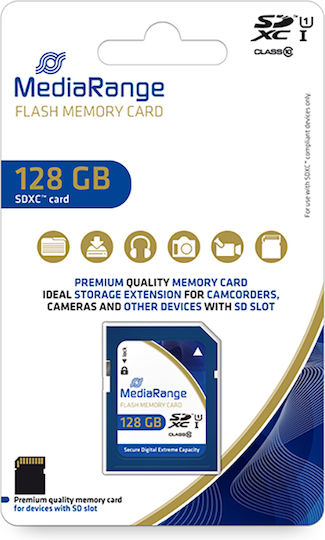 MediaRange SDXC 128GB Class 10 U1 UHS-I