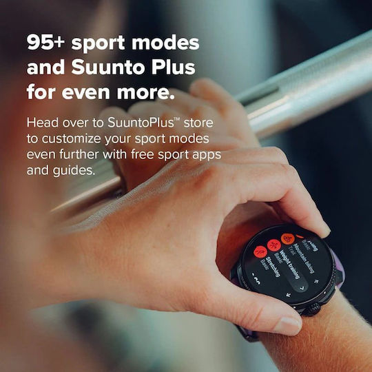Suunto Race Stainless Steel 49mm Waterproof Smartwatch with Heart Rate Monitor (Birch) view 6