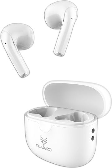 Audeeo Orbiter In-ear Bluetooth Handsfree Earphone with Sweat Resistance and Charging Case White vue 3
