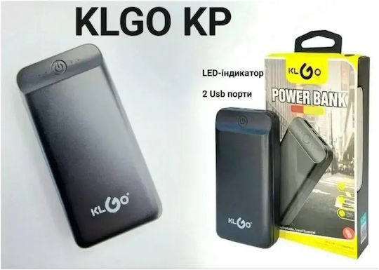 KLGO KP-72 Power Bank 10000mAh with 2 USB-A Ports Black view 2