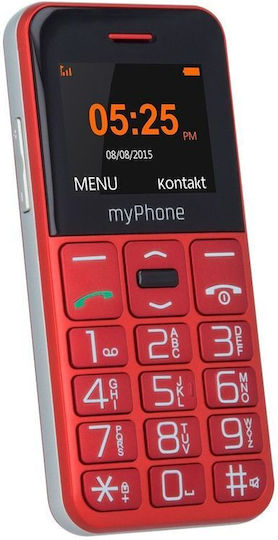 MyPhone Halo Easy Single SIM Mobile with Large Buttons (English Menu) Red view 2