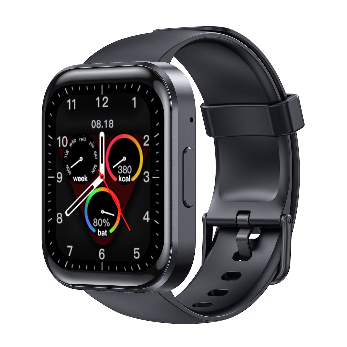 Oukitel BT103 Smartwatch with Heart Rate Monitor (Black) view 2