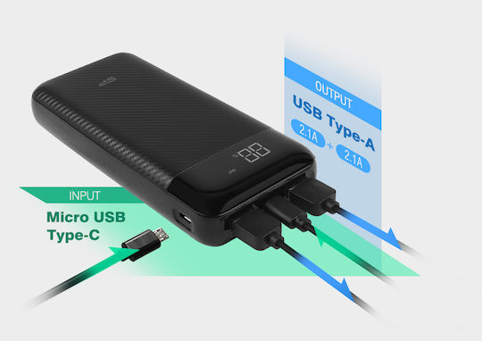Silicon Power GS28 Power Bank 20000mAh with 2 USB-A Ports White vue 4