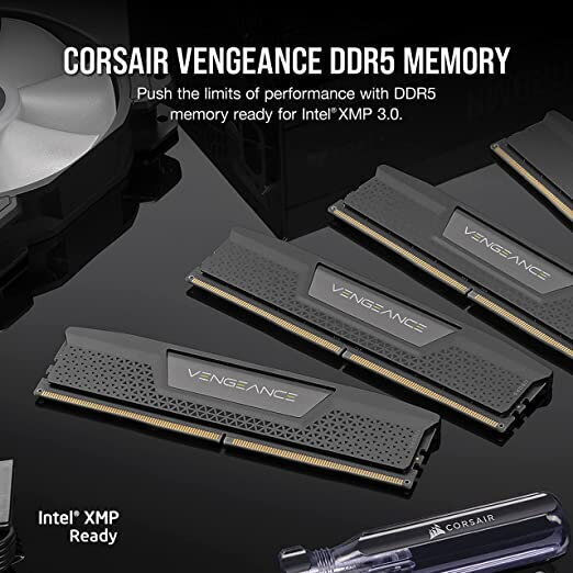 Corsair Vengeance DDR5 32GB RAM with 2x16GB Modules and Speed 6000 for Desktop CMK32GX5M2B6000C36 vue 5