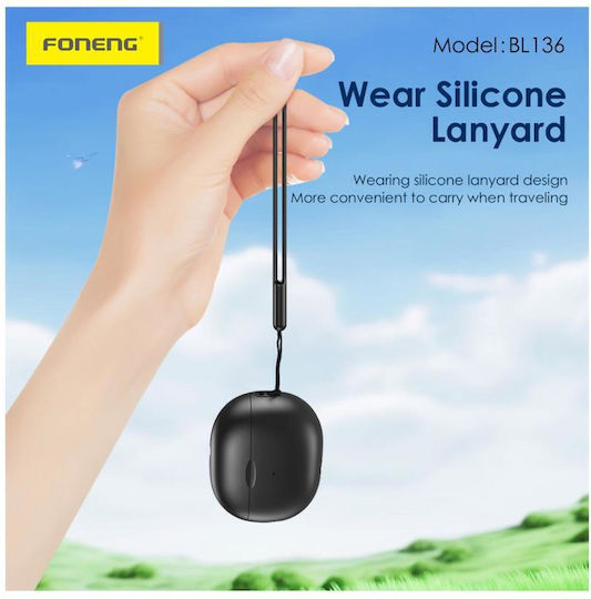 Foneng BL136 In-ear Bluetooth Handsfree Earphones with Charging Case White view 3