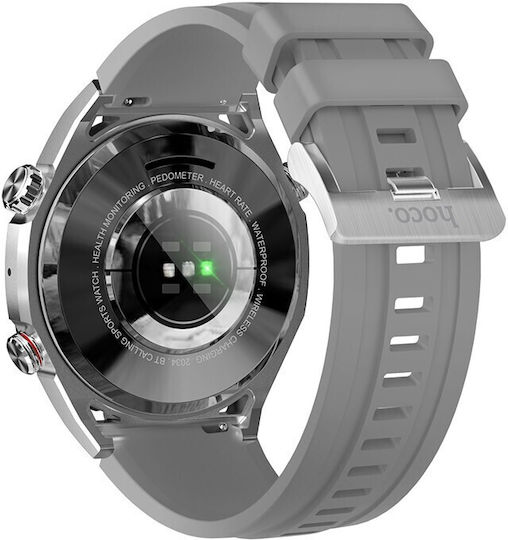 Hoco Y16 Smartwatch with Heart Rate Monitor (Silver / Blue) view 2