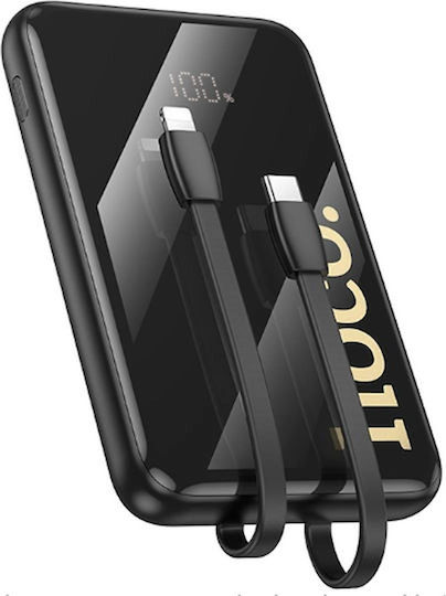 Hoco Q37 Power Bank 10000mAh 22.5W with USB-A Port and USB-C Port Power Delivery Black