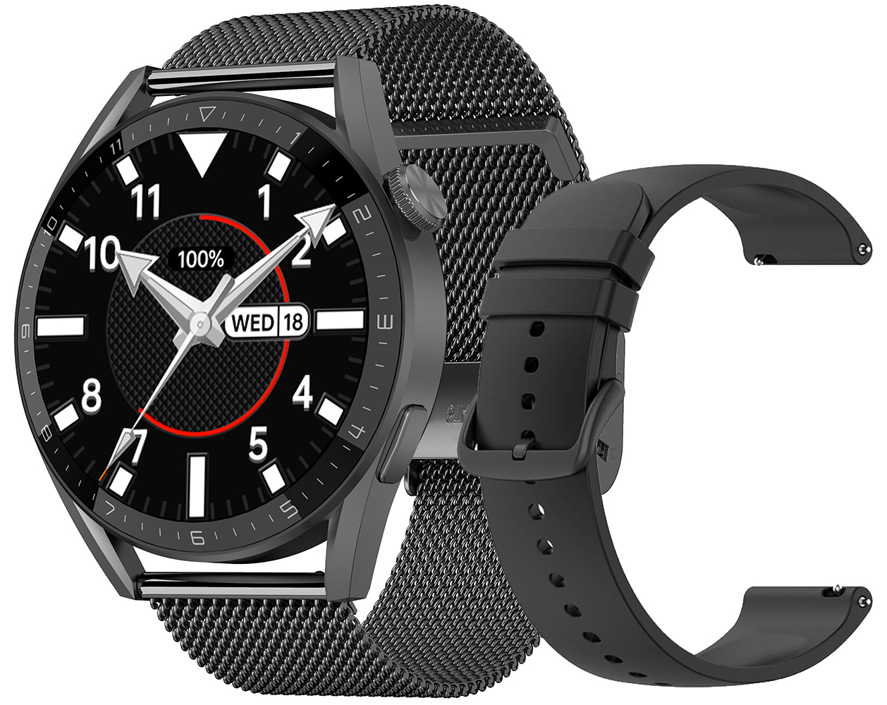 DeltaFiT Max Smartwatch with Heart Rate Monitor (Black)