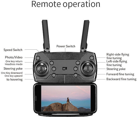 Duqi E88 Pro Drone with 4K Camera and Controller view 2