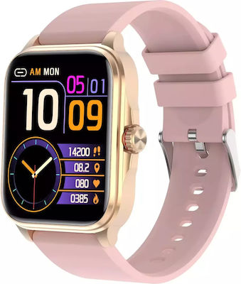Nubi T90 Smart Watch Bluetooth Calling Blood Sugar Monitoring Blood Oxygen Blood Pressure Body Temperature Heart Rate Step Calorie Count Notifications Pink