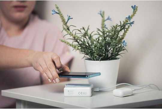 Forcell Multifunction 4in1 Wireless Power Bank 8000mAh 15W with 2 USB-A Ports and USB-C Port White view 6