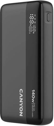 Canyon OnPower 25000mAh 140W with USB-A Port and 2 USB-C Ports Power Delivery / Quick Charge 3.0 Gray view 1