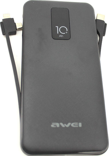 Awei P41K Power Bank 10000mAh with USB-A Port Black
