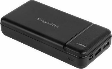 Kruger & Matz KM0906 Power Bank 20000mAh with 2 USB-A Ports Black