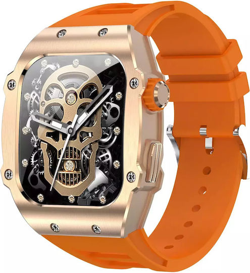 Men's Smart Watch Nubi Ak55 Amoled Display Bluetooth Call 650 Mah Battery Pulse Calories Blood Pressure Remote Camera Ai Voice Assistant Gold Plated vue 4