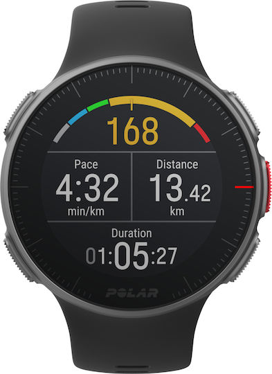 Polar Vantage V HR Stainless Steel 46mm Waterproof Smartwatch with Heart Rate Monitor (Black) view 3
