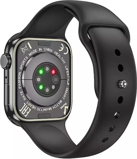 Hoco Y30 Smartwatch with Heart Rate Monitor (Black) vue 3