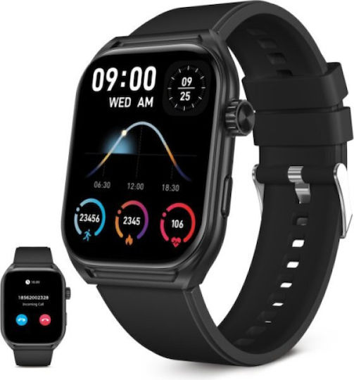 Ksix Urban Move Smartwatch with Heart Rate Monitor (Black) view 2