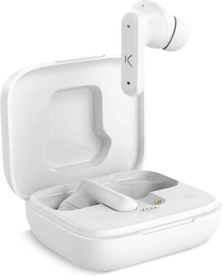 Ksix Vision In-ear Bluetooth Handsfree Earphones with Charging Case White view 5