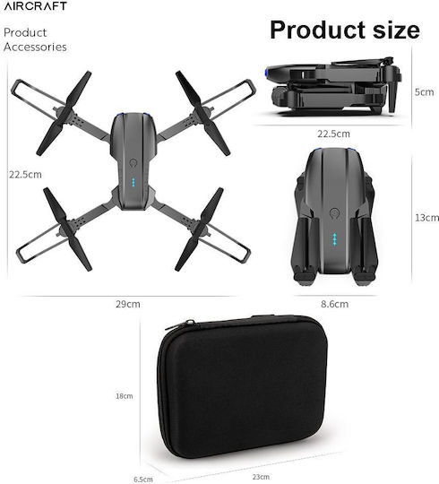 ToySky E99 K3 Drone Mini 2.4 GHz with 2K Camera and Controller Black view 5