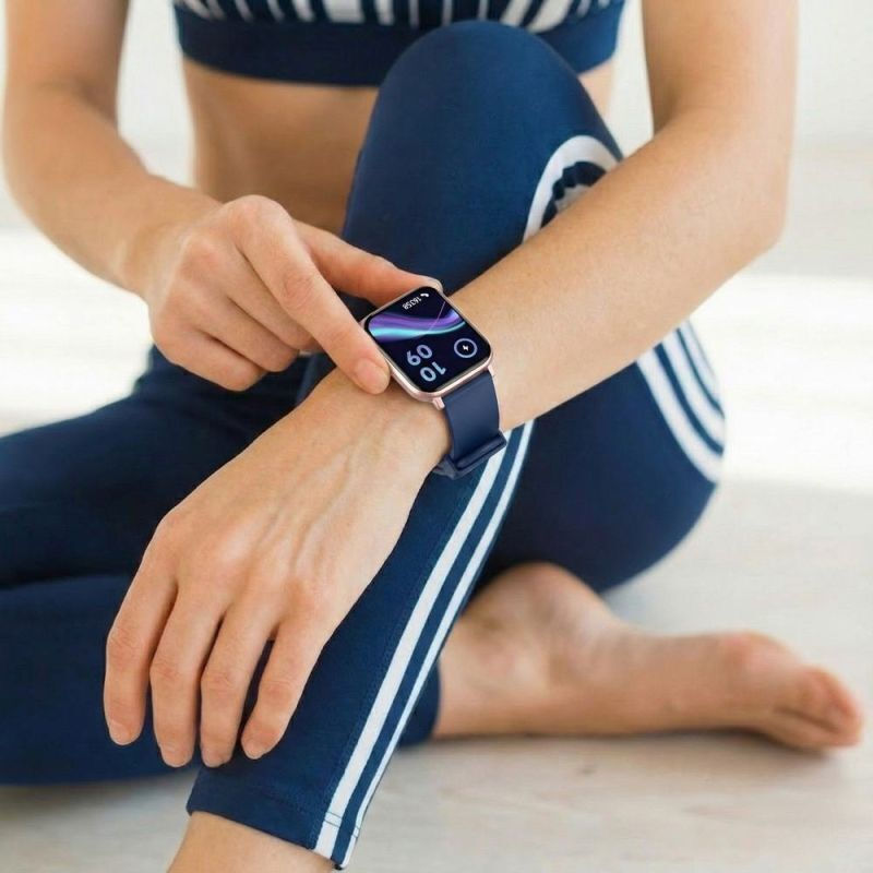 Gravity GT36-6 36mm Smartwatch with Heart Rate Monitor (Black Blue) view 3