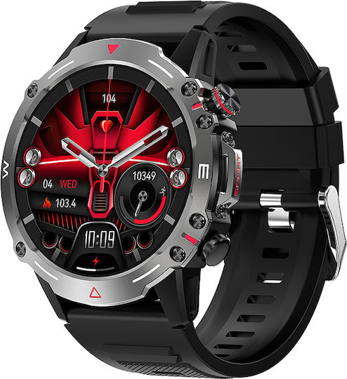 XO J7 Smartwatch with Heart Rate Monitor (Black) view 1