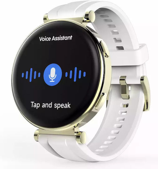 HAMA 7000 43mm Smartwatch with Heart Rate Monitor (White) view 2