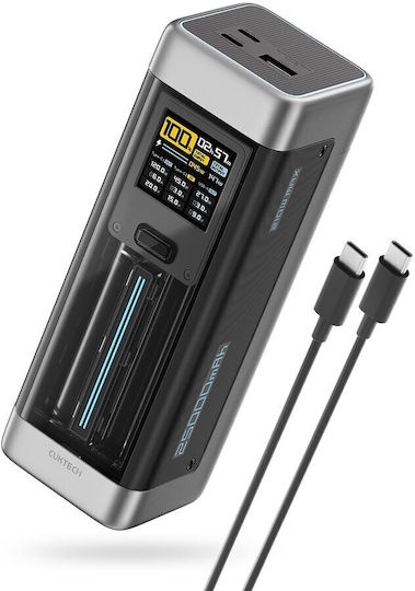Cuktech 2C1A Power Bank 25000mAh 210W with USB-A Port and 2 USB-C Ports Power Delivery / Quick Charge 3.0 Black
