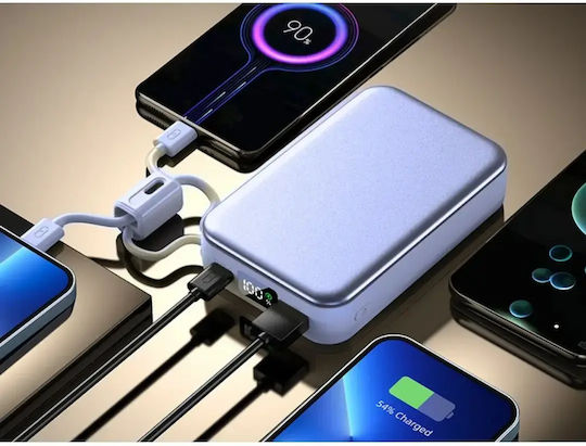 Verk Group 06394 Power Bank 20000mAh 22.5W with USB-A Port and USB-C Port Quick Charge 3.0 Blue vue 2