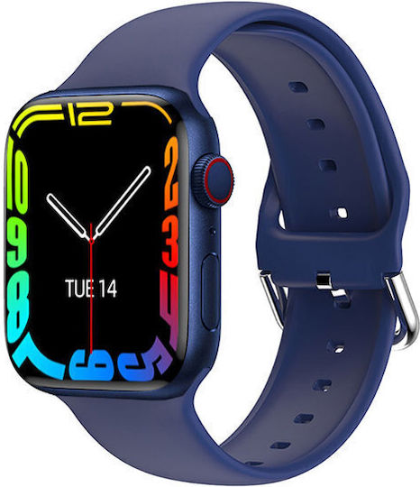 S18 Pro 45mm Smartwatch with Heart Rate Monitor (Blue)