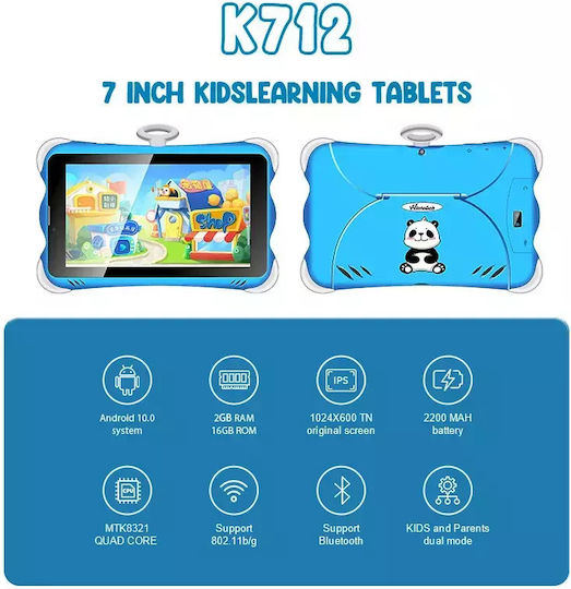 Nubi Wintouch K712 7" Tablet (2GB/16GB) Blue view 2