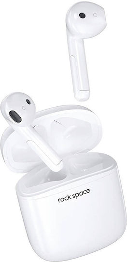 Rock EB100 In-ear Bluetooth Handsfree Earphones with Charging Case White view 1