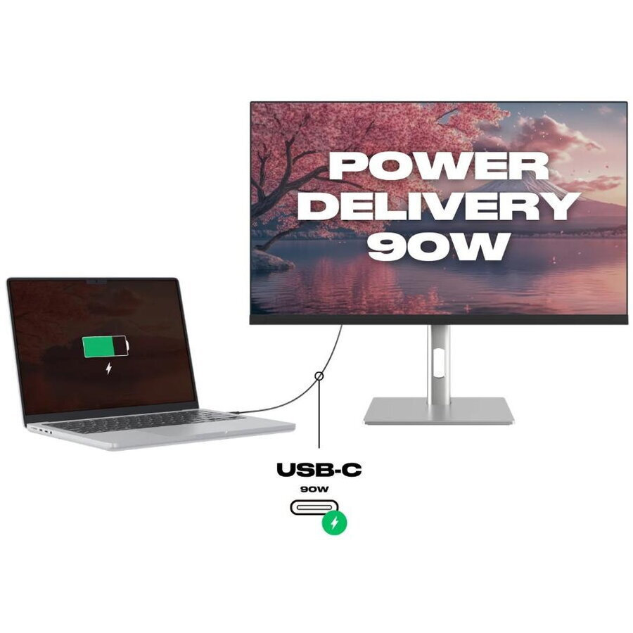 Japannext IPS HDR Monitor 27" 5120x2880 With Response Time 8ms GTG Silver view 2