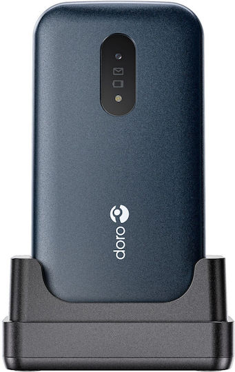 Doro 2820 without Power Supply Dual SIM Mobile with Buttons Blue view 1