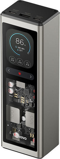 Lenovo Power Bank 20000mAh 140W with USB-A Port and 2 USB-C Ports Gray Ansicht 3