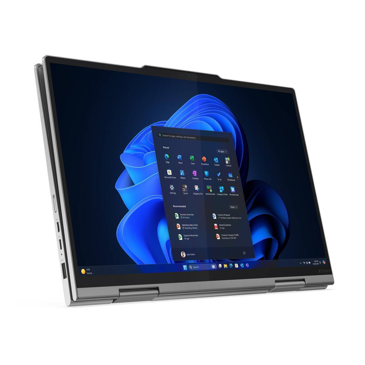 Lenovo X1 2-in-1 Gen 10 Aura Edition 14" IPS FHD+ Touchscreen (Ultra 5-225U/16GB/512GB SSD/W11 Pro) Grey (International English Keyboard) view 4