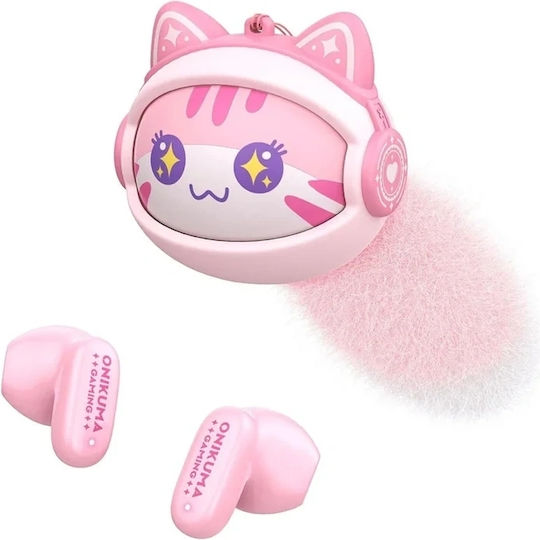 Onikuma TX603 In-ear Bluetooth Handsfree Earphones with Charging Case Pink view 3