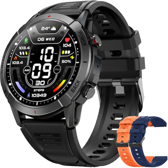 Bleksy Robust Smartwatch with Heart Rate Monitor (Black)