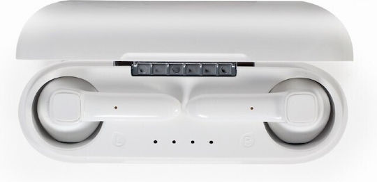 Gembird Vienna In-ear Bluetooth Handsfree Earphones with Charging Case White view 3
