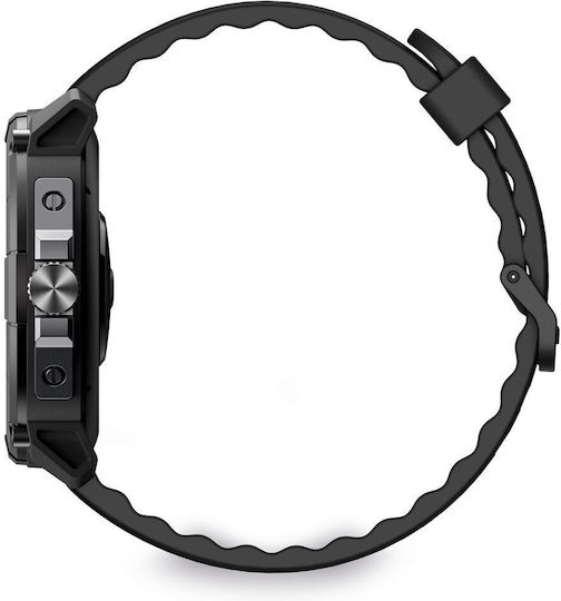 Ksix Compass Waterproof Smartwatch with Heart Rate Monitor (Black) vue 4